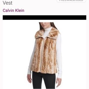 Calvin Klein faux fur vest